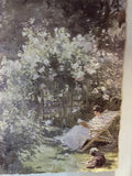 girl reading in garden picture